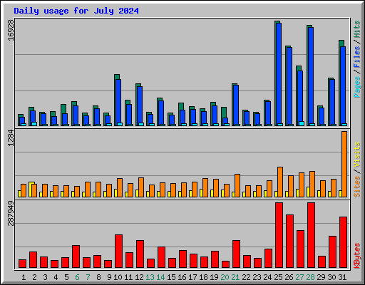 Daily usage for July 2024