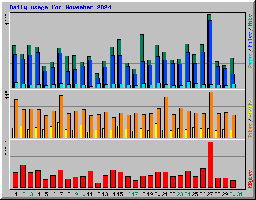 Daily usage for November 2024