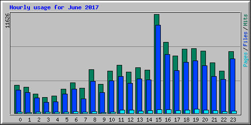 Hourly usage for June 2017