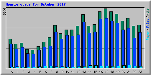 Hourly usage for October 2017