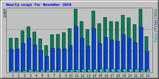 Hourly usage for November 2018