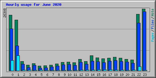 Hourly usage for June 2020
