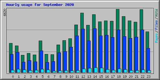 Hourly usage for September 2020