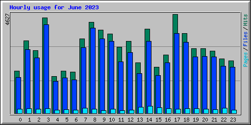 Hourly usage for June 2023