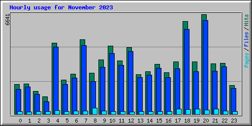 Hourly usage for November 2023