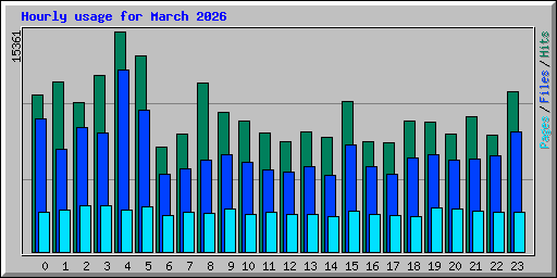 Hourly usage for March 2026